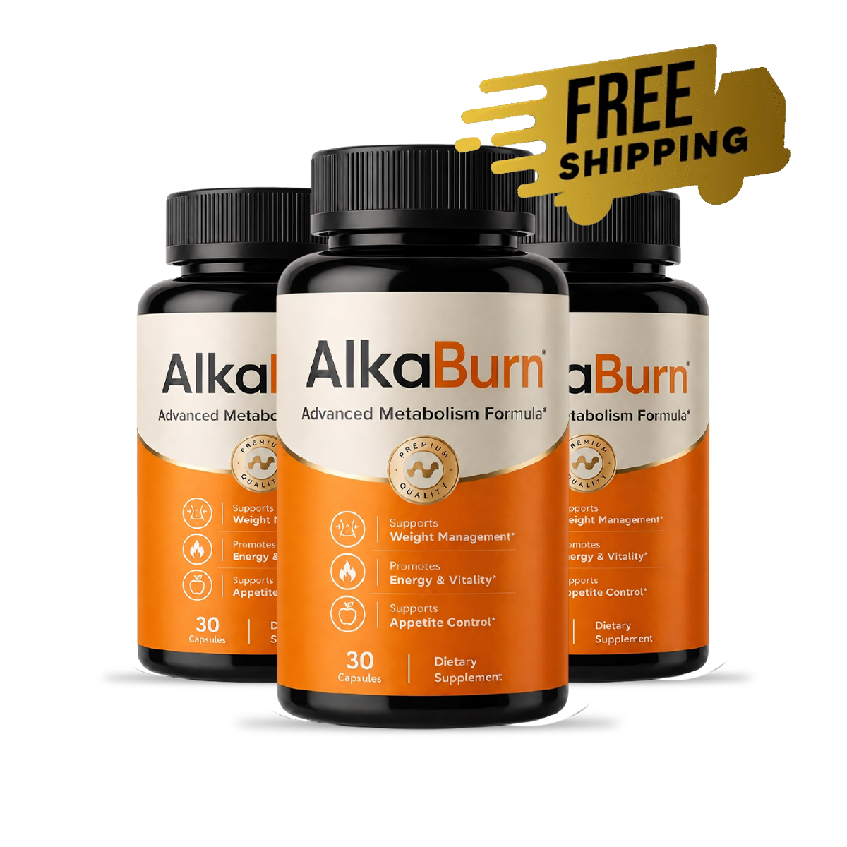 AlkaBurn advanced metabolism formula — three bottle bundle